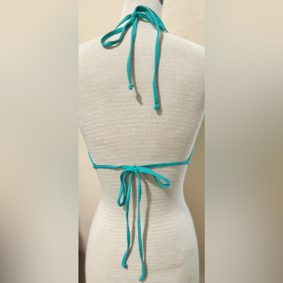 Fashion Nova Be Kind Turquoise Halter Top Size XS - Picture 2 of 3
